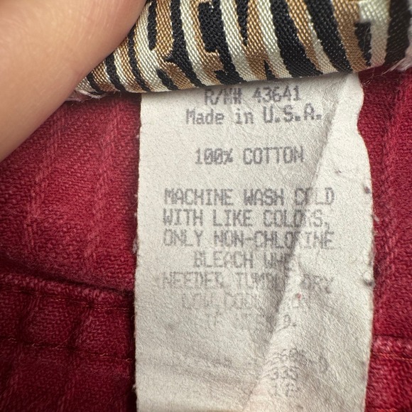 Forenza Women's reddish Pink Pinstripe Corduroy Pants High Waisted Straight Leg‎ - Picture 7 of 8